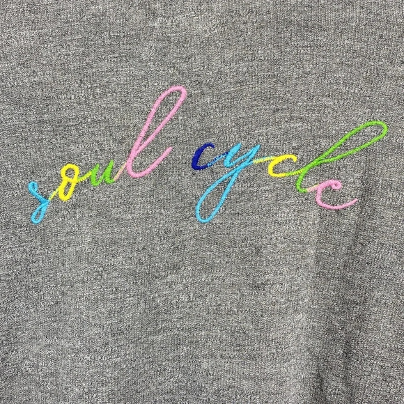 Monrow + Soul Top Womens‎ Small Gray Soul Cycle Henley Long Sleeve - Picture 2 of 9